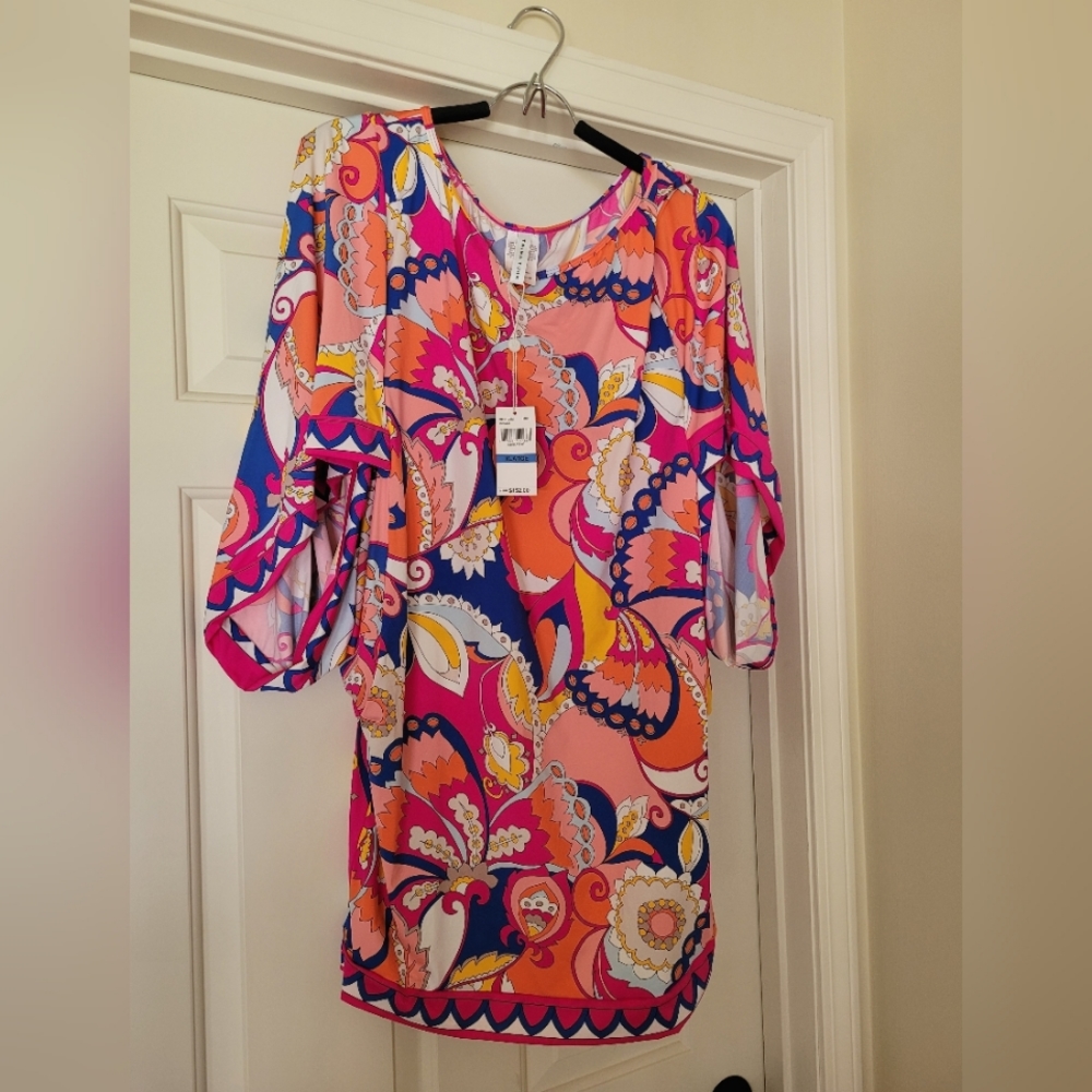 ❤️ NWT Trina Turk Sevilla Swim Tunic Coverup - XL